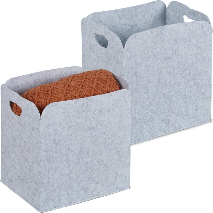 Image du produit Relaxdays 2x panier de rangement (1 x, 36 x 27 x 36 cm)