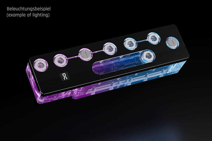 Actual product image Alphacool Apex Distro Plate North XL D5/DDC Black (14647)