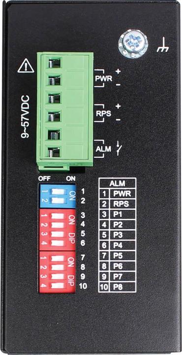 Actual product image Eaton 8-Port Unmanaged Industrial Gigabit Ethernet Switch - 10/100/1000mbps DIN Mount (8 Ports)