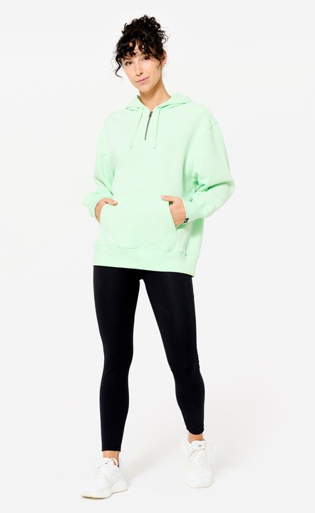Image du produit Domyos Sweat à Capuche Fitness Oversize Femme 520 - Vert Clair (XL)