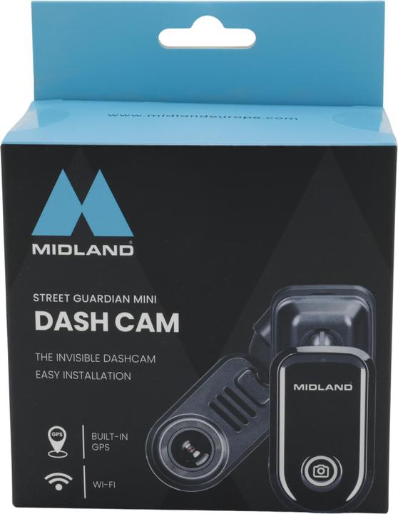 Produktbild Midland Kompakte und diskrete Dashcam mit GPS und WLAN für Fahrzeugsicherheit (Eingebautes Mikrofon, GPS-Empfänger, Full HD)