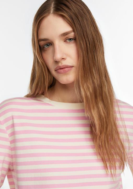Produktbild Comma Basic Fit T-Shirt mit garngefärbten Streifen (42)