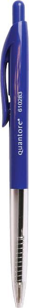 Produktbild Quantore Kugelschreiber mit Druckknopf, blau, mittel (1x)