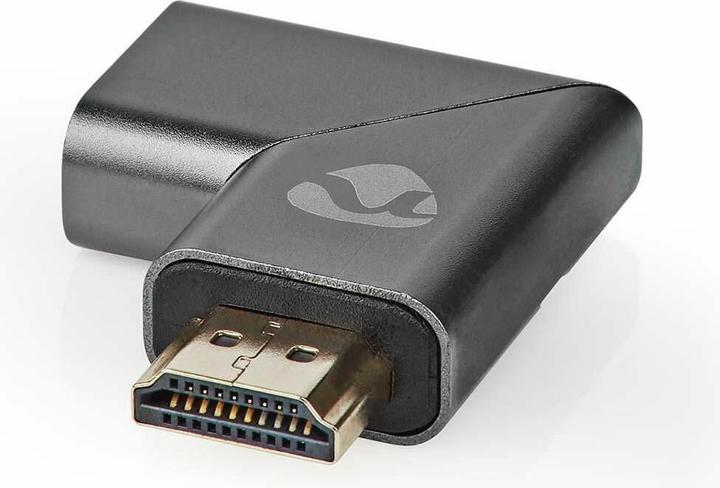 Actual product image Nedis HDMI™ adapter HDMI plug/HDMI™ plug HDMI socket/HDMI™ output Gold-plated Left angled (HDMI, 4.30 cm)
