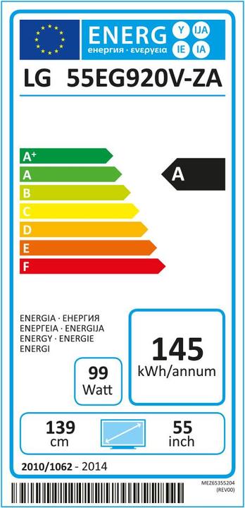Energie-Label LG OLED 55eg920v (55", OLED, 4K)