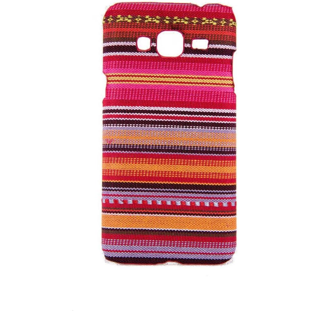König Design Handyhülle aus Stoff Case für Samsung Galaxy J3 2016 Cover Etuis Bumper Bunt (Samsung Galaxy J3 (2016)), Sm...