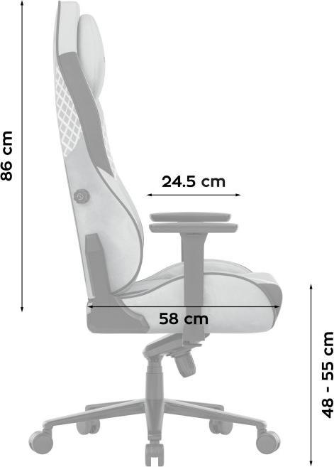 Produktbild Huzaro Fotel gamingowy zamszowy Force 8.3 Grey
