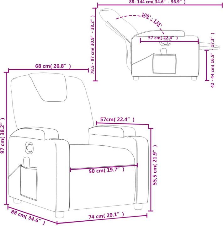 Actual product image VidaXL Massage-Relaxsessel