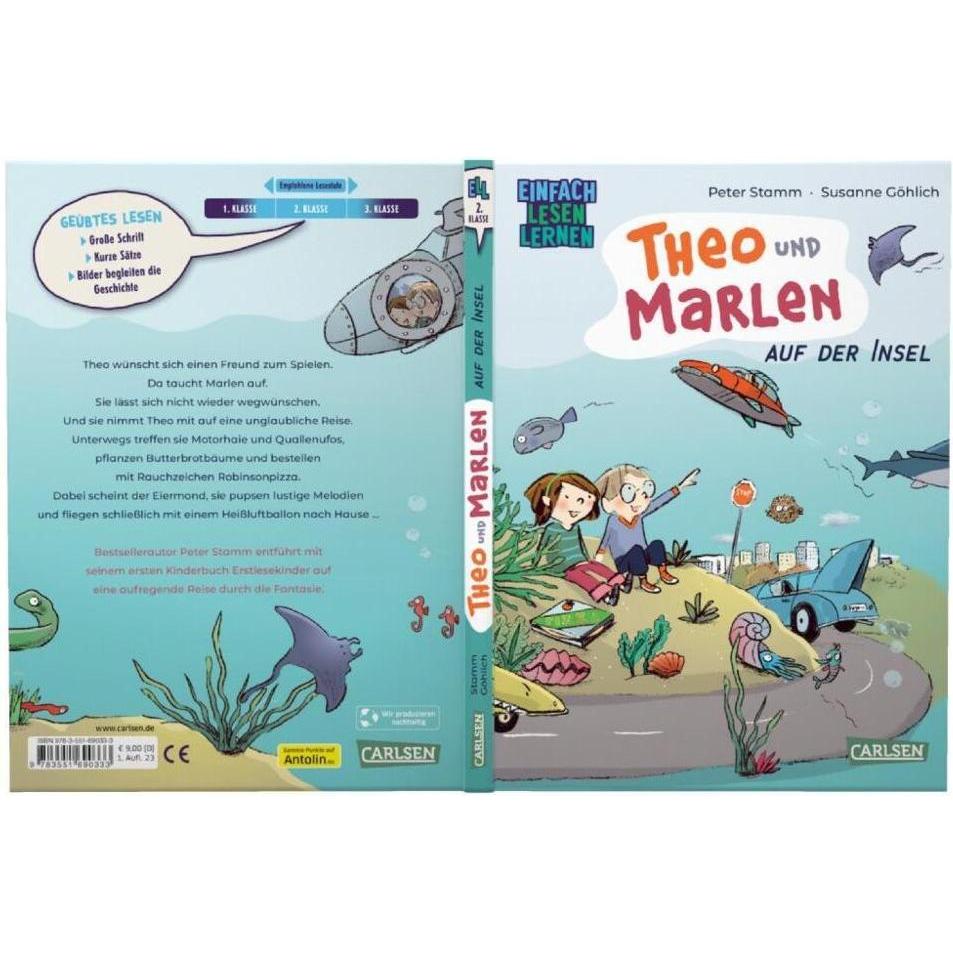 Thumbnail - Theo und Marlen: Auf der Insel, Kinderbücher von Peter Stamm, Susanne Göhlich