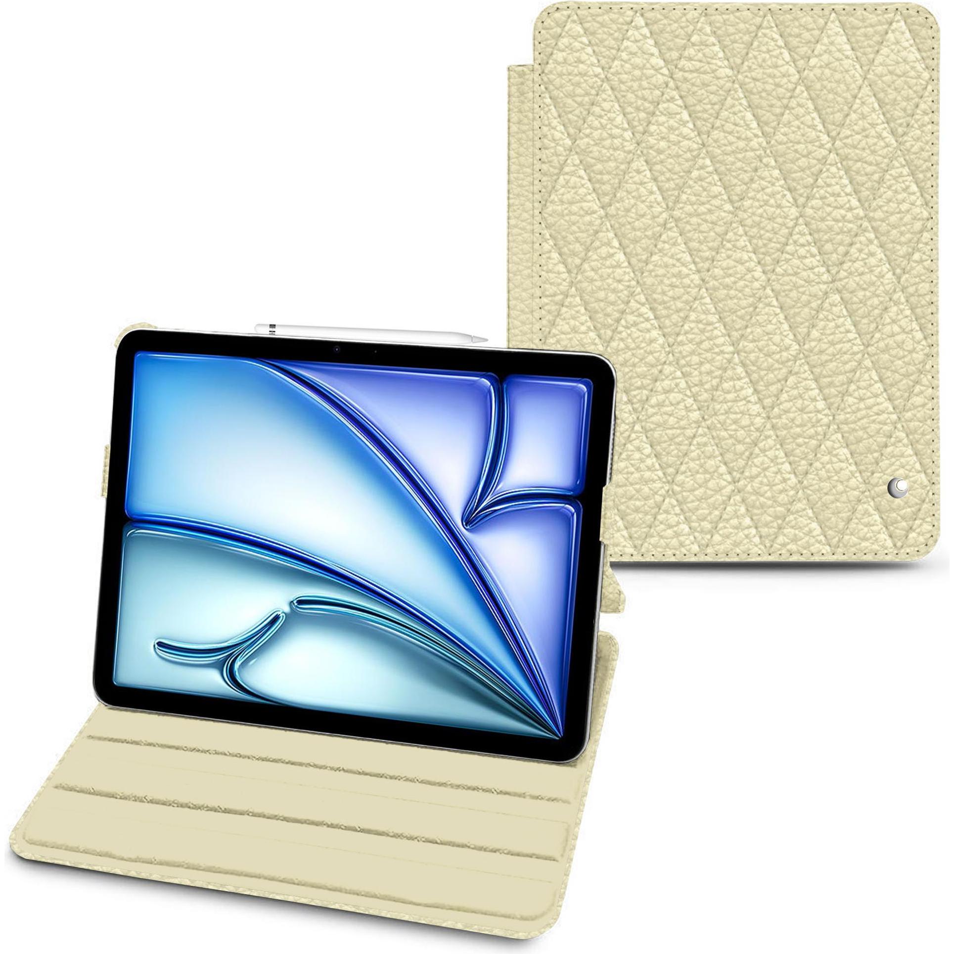 Thumbnail - Noreve Lederschutzhülle horizontal (iPad Air 2022 (5. Gen), iPad Air 2020 (4. Gen)), Tablet Hülle, Beige