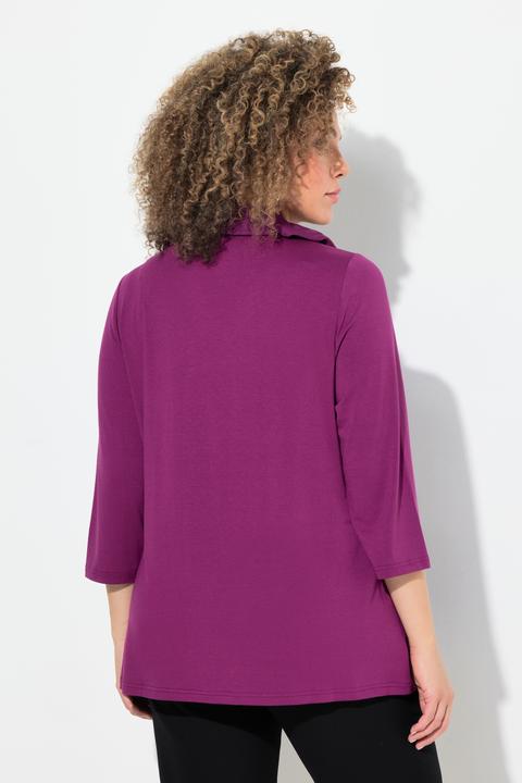 Produktbild Ulla Popken Shirt, Taft-Kragen, Classic, V-Ausschnitt, 3/4-Arm (42, 44)