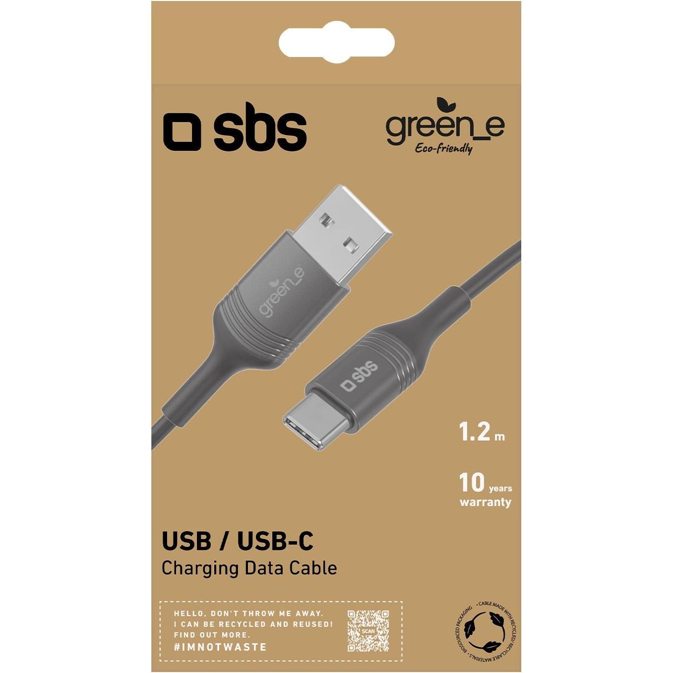 Thumbnail - SBS GreenLine USB zu USB-C Kabel 1,2m schwarz (1.20 m), USB Kabel