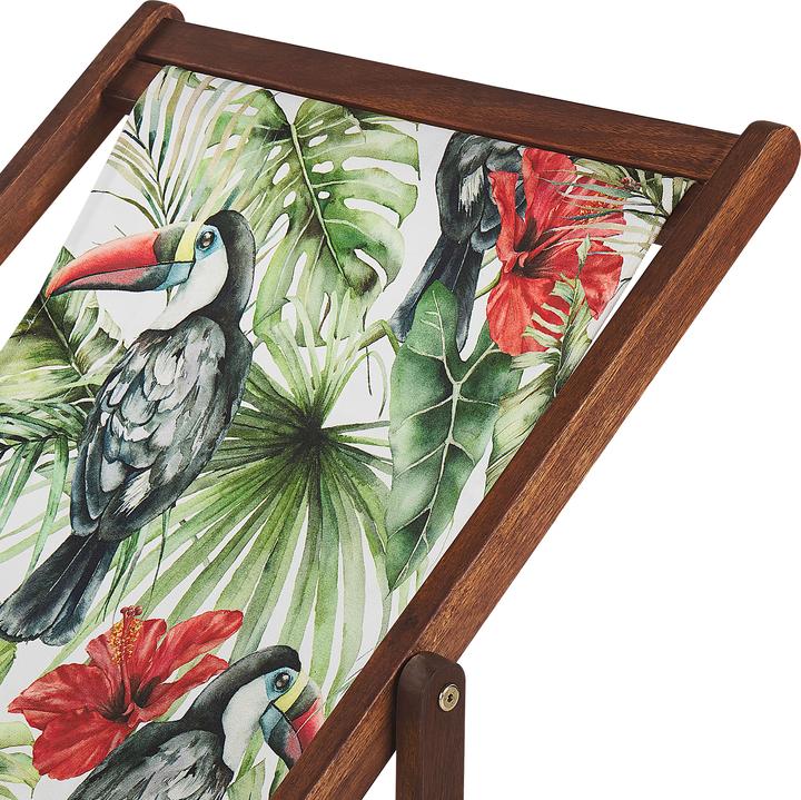 Immagine prodotto Beliani Set di 2 fodere in tessuto per lettini da giardino ANZIO / AVELLINO Motivo tucano multicolore