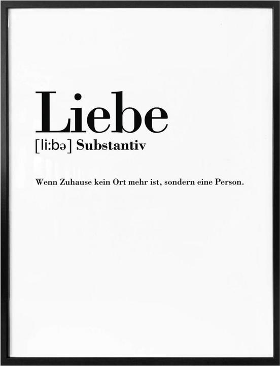 Produktbild Trenddeko Grammatik - Liebe (30 x 40 cm)
