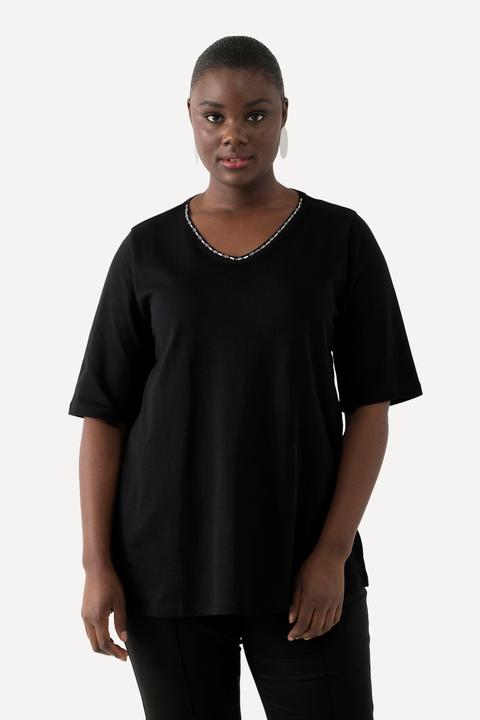 Produktbild Ulla Popken T-Shirt, A-Linie, V-Ausschnitt, Halbarm (46, 48)