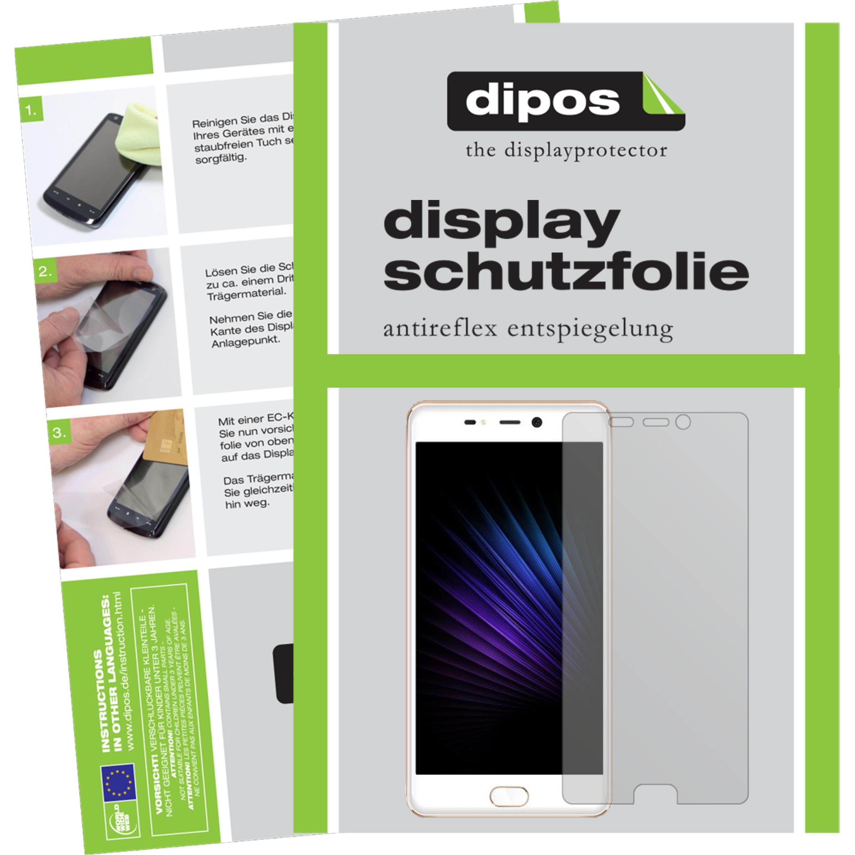Dipos Displayschutzfolie Antireflex (5 Stück, Leagoo T5), Smartphone Schutzfolie, Transparent
