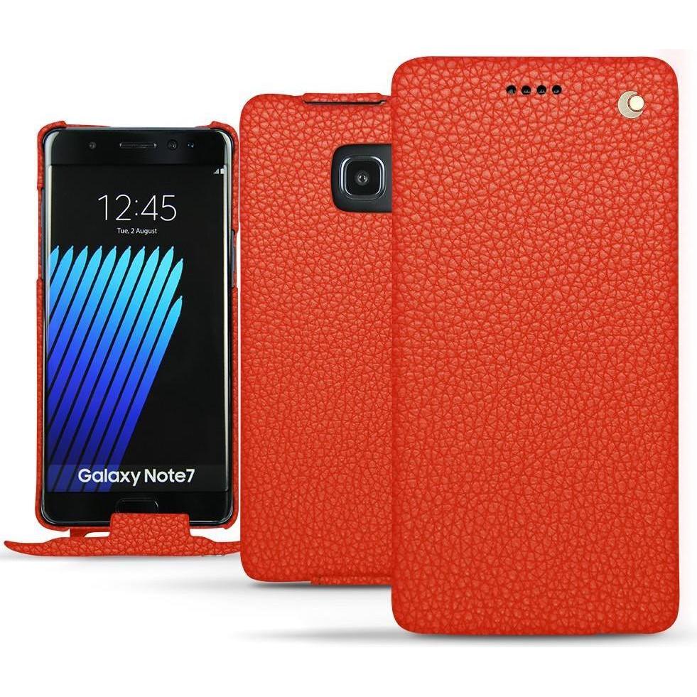 Thumbnail - Noreve Lederschutzhülle vertikal (Samsung Galaxy Note 7), Smartphone Hülle, Orange