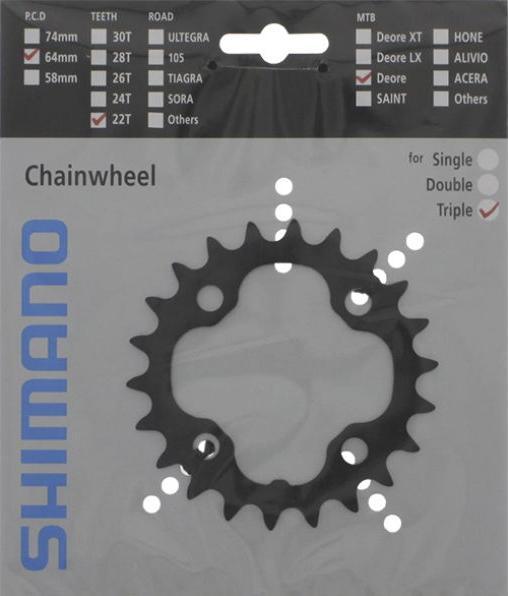 Image du produit Shimano Plateau de pédalier Deore FC-M590 22 dents noir (22)