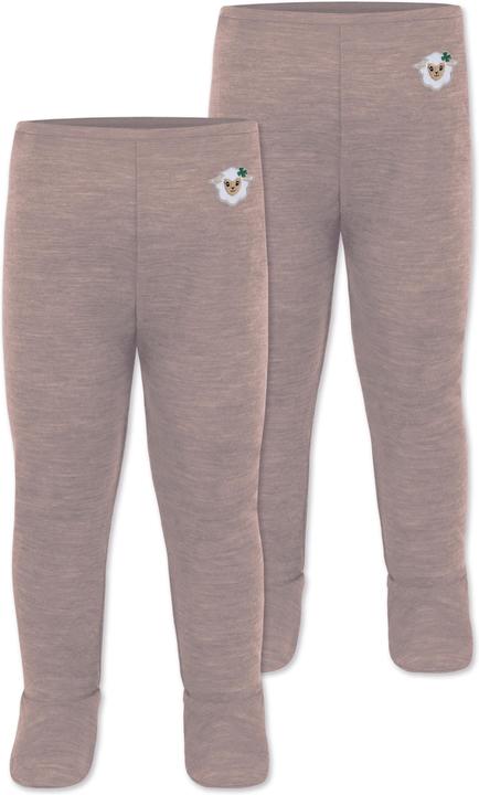Actual product image Normani 2-pack baby merino trousers with feet - 9537 (62)