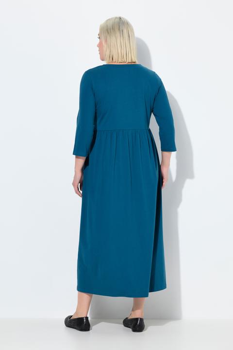 Produktbild Ulla Popken Jerseykleid, A-Linie, Carré-Ausschnitt, 3/4-Arm (42, 44)