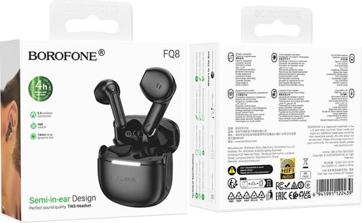 Actual product image Borofone FQ8 High, Black (Wireless)