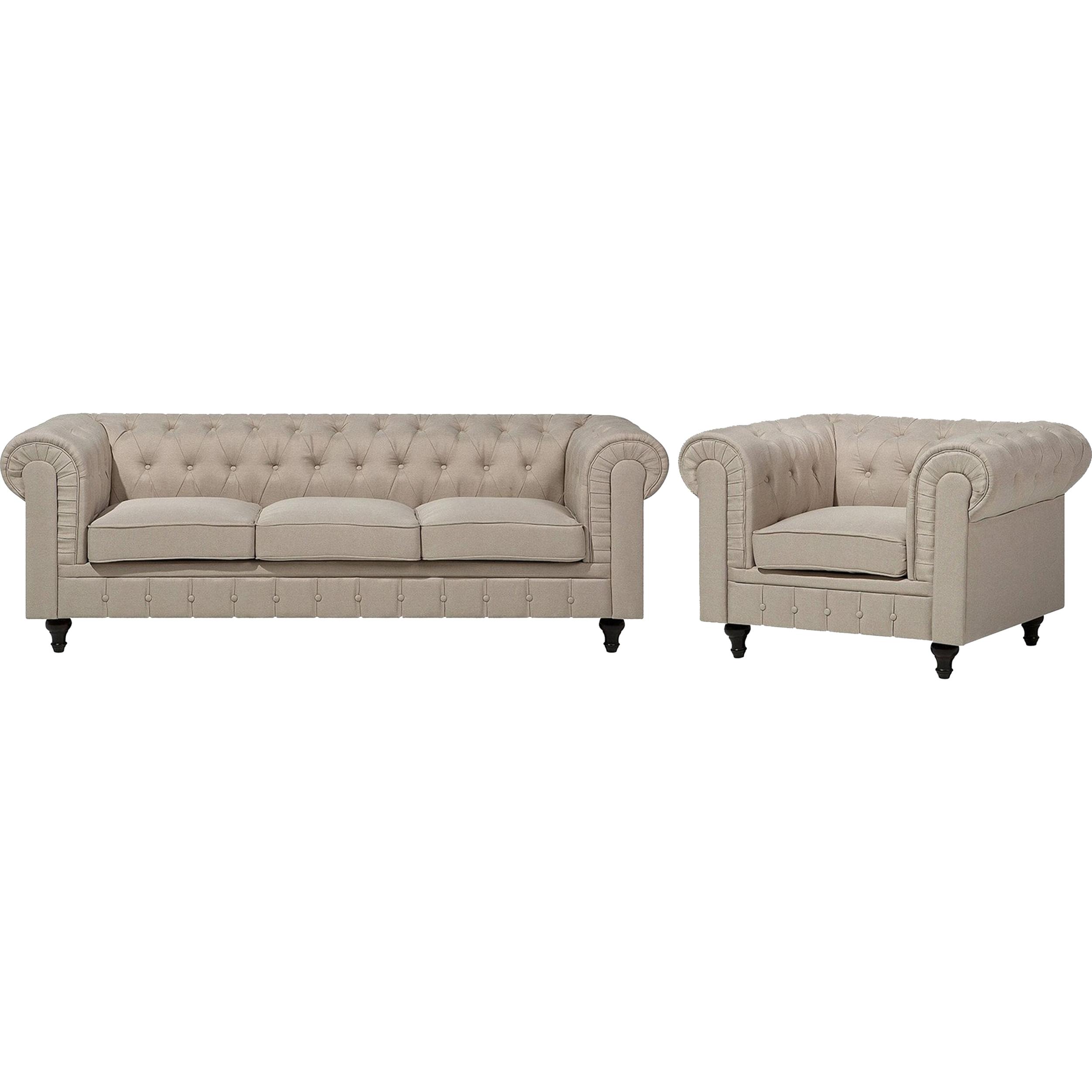 Beliani, Sofa, Chesterfield (Wohnlandschaft)
