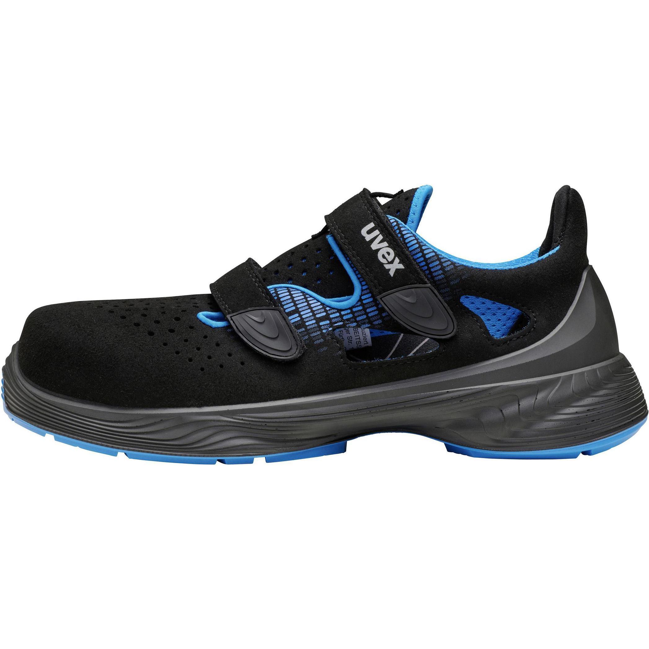 Thumbnail - Uvex Safety, Sicherheitsschuhe, 6828048 Sicherheitssandale S1 Schuhgrösse (EU): 48 Blau, Schwarz 1 Paar (S1, 48)