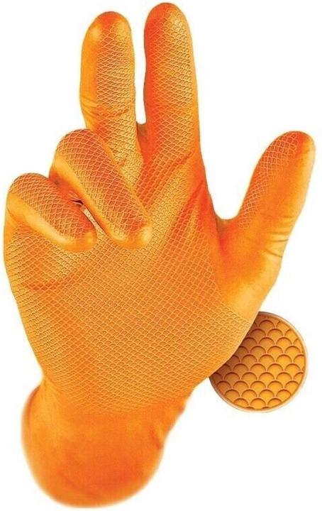 Produktbild Lovehoney Einweghandschuh Max Grip Nitril, 100 Stück, M, Orange (M)