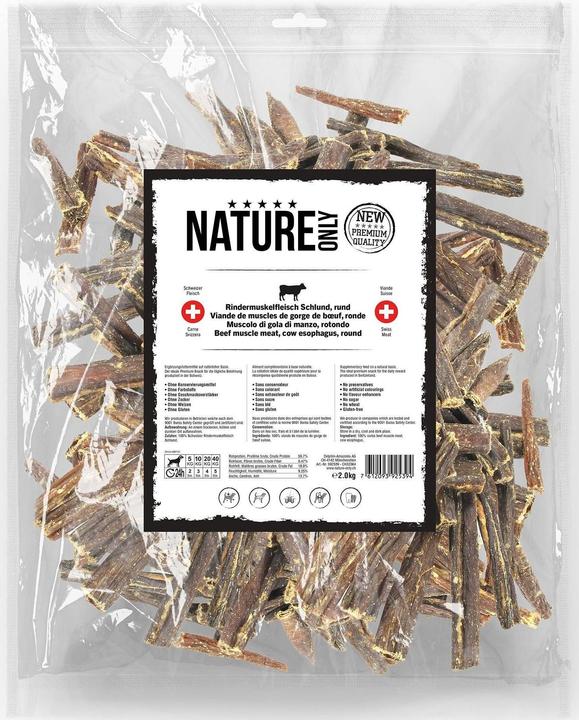 Produktbild Nature Only Rindermuskelfleisch Schlund, rund (Adult, 2 Stk., 2000 g)