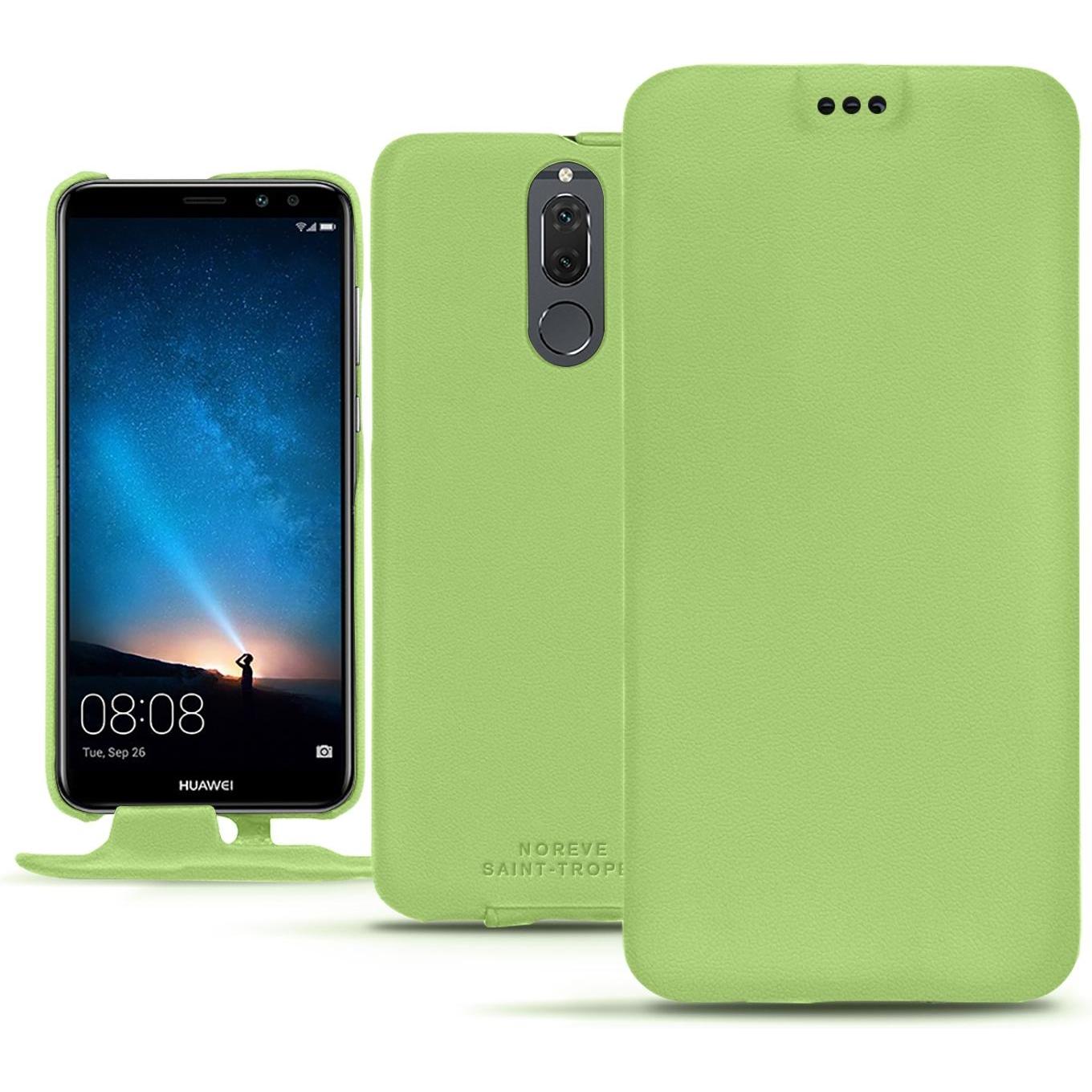 Noreve Lederschutzhülle vertikal (Huawei Mate 10 Lite), Smartphone Hülle, Grün