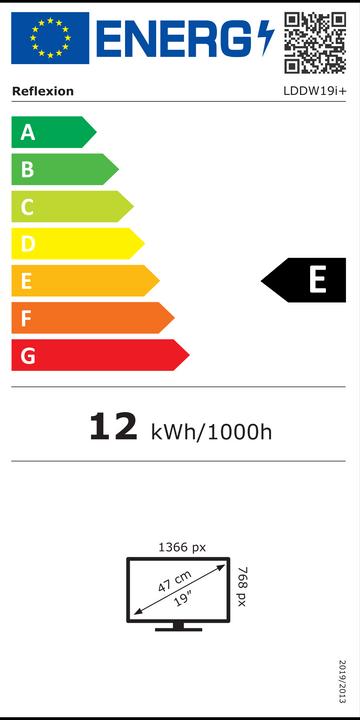 Energy Label Reflexion LDDW19I+ (19", LDDWi+, LCD, Full HD)