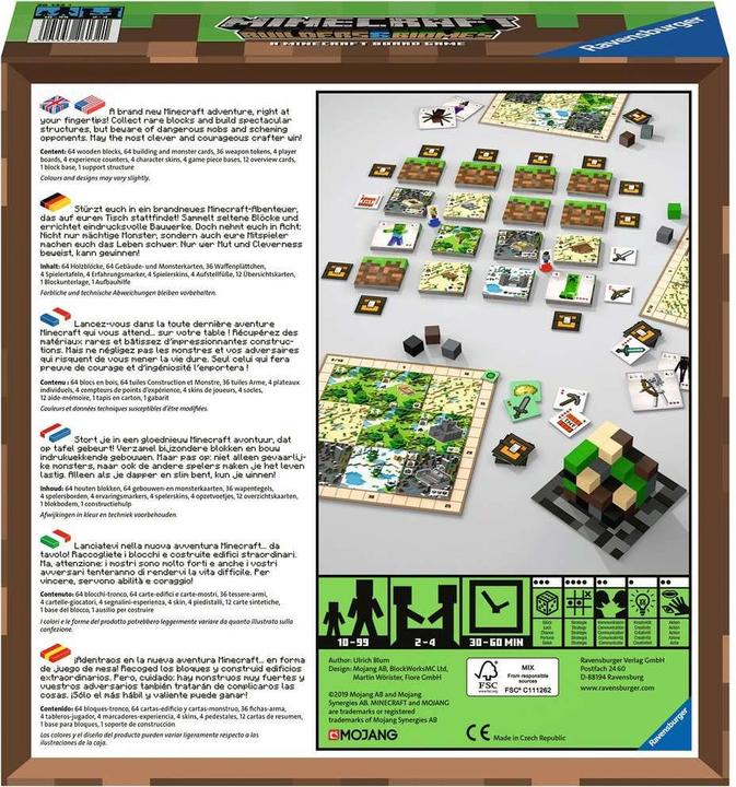 Actual product image Ravensburger Minecraft Builders & Biomes (German, English, Italian, French)