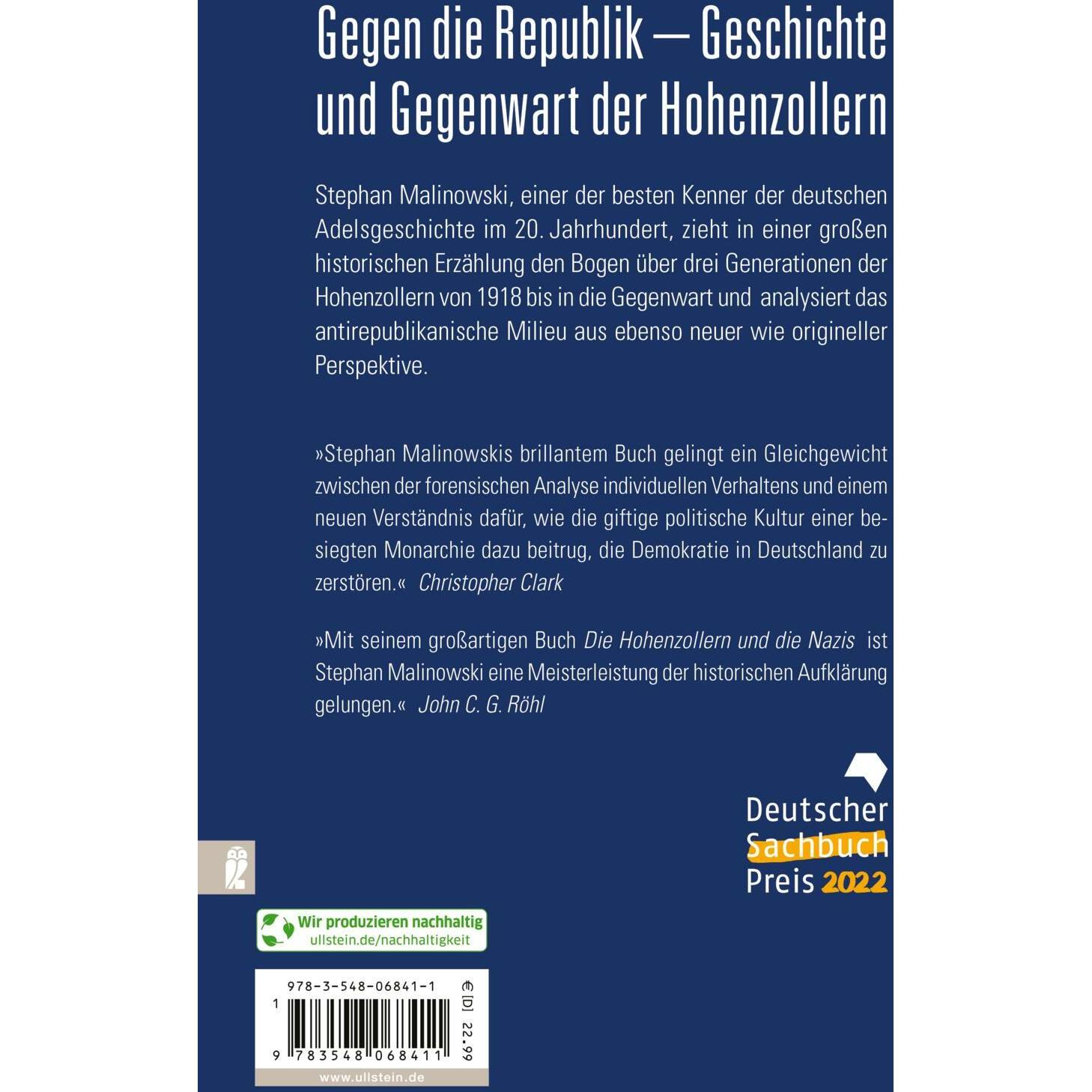 Thumbnail - Die Hohenzollern und die Nazis, Sachbücher von Stephan Malinowski