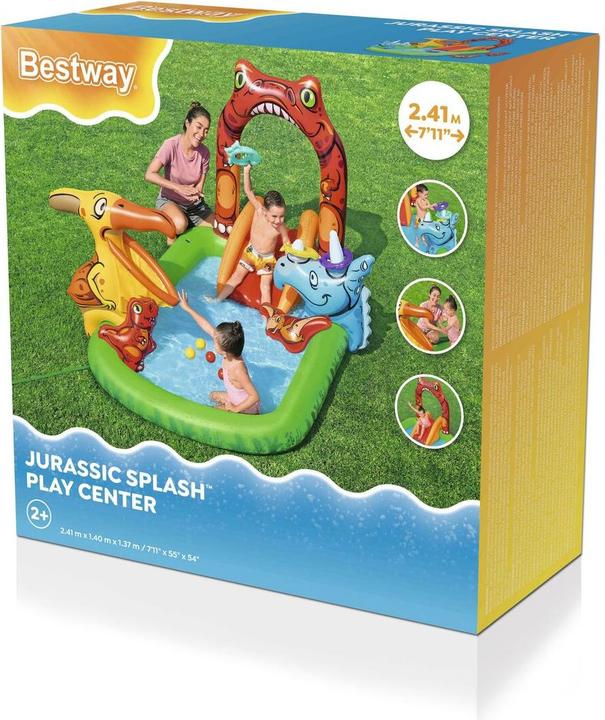 Image du produit Bestway Aire de jeux aquatiques et pataugeoire gonflable Jurassic Splash™ pour enfants 2,41 m x 1,40 m x 1,3
