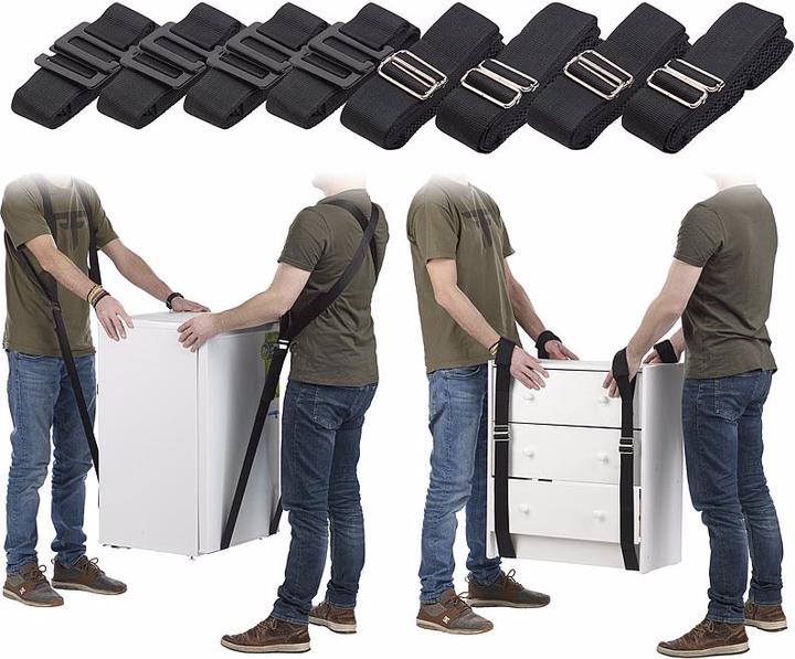 Produktbild AGT 2er-Set Doppel-Tragegurte für 2 Personen, belastbar bis 360 kg, Tasche