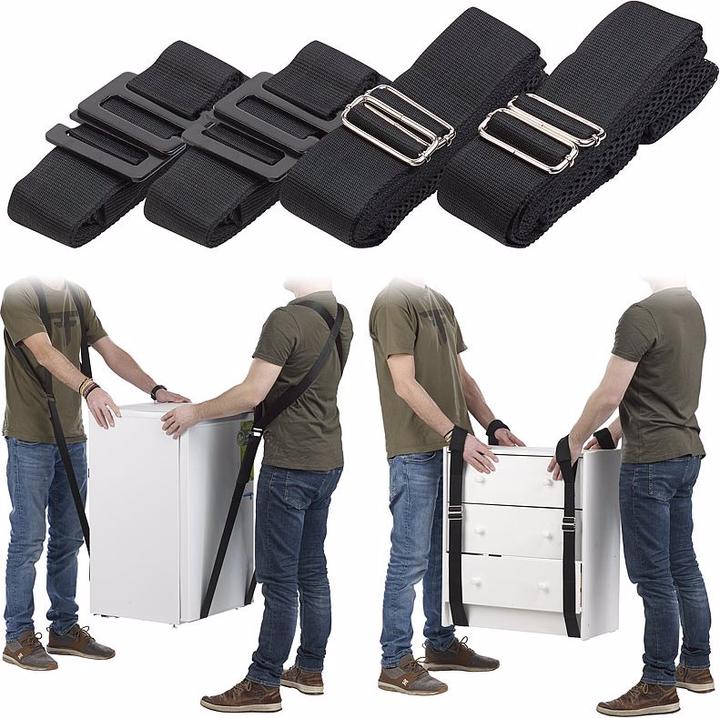 Produktbild AGT 2er-Set Doppel-Tragegurte für 2 Personen, belastbar bis 360 kg, Tasche