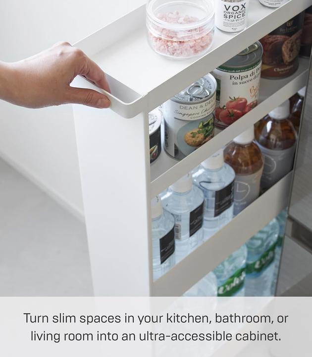 Actual product image Yamazaki Schlanker 4-stöckiger Aufbewahrungswagen TOWER