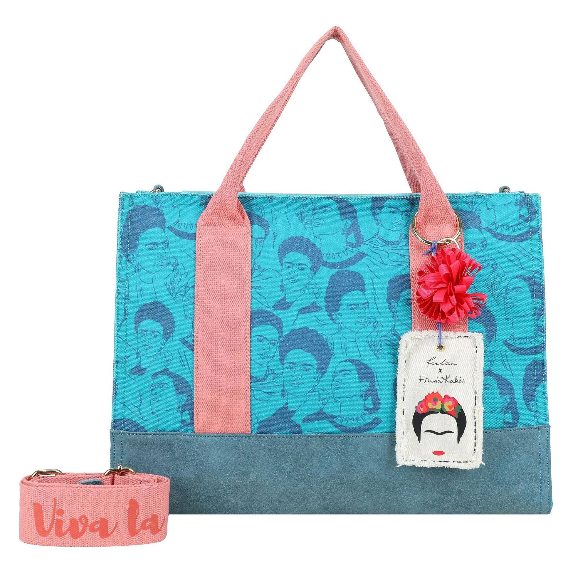 Fritzi Aus Preußen, Damen, Tasche, Fritzi X Frida Kahlo Shopper Tasche 40 Cm, Türkis, (15 l)