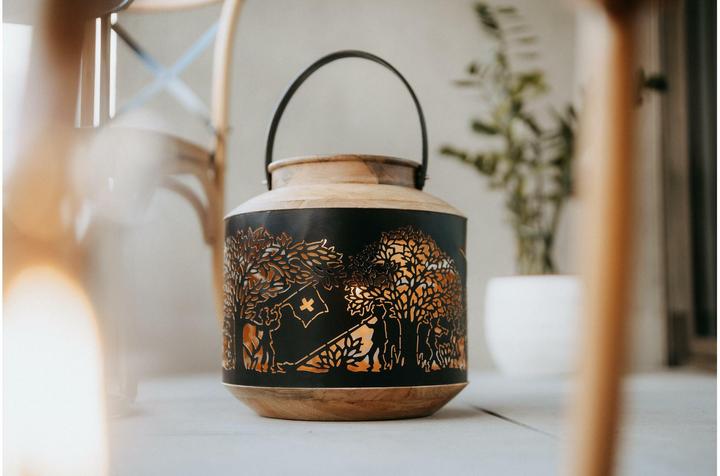 Immagine prodotto Kadastar Laterne Bergchilbi 37 cm, Braun/Schwarz