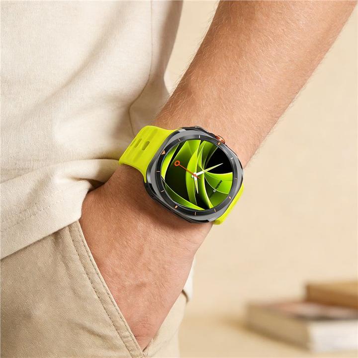 Image du produit Mobile Origin Easy Strap Silicone Galaxy Watch Ultra 47mm Fluorescence Jaune (20 mm, Silicone)