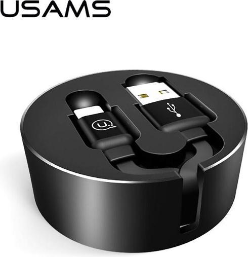 Produktbild Usams Kabel zwijany U-Bin Lightning 1m.2A czarny/black IPUSBZH01 (US-SJ150) (1 m)