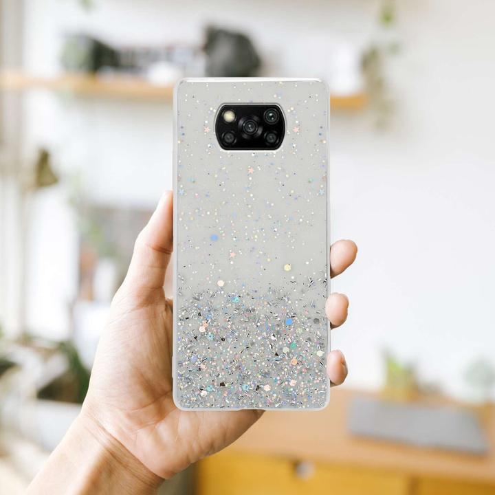 Actual product image Cadorabo Bumper Case for Xiaomi POCO X3 NFC TPU funkelnder Glitter (Xiaomi Poco X3 NFC)
