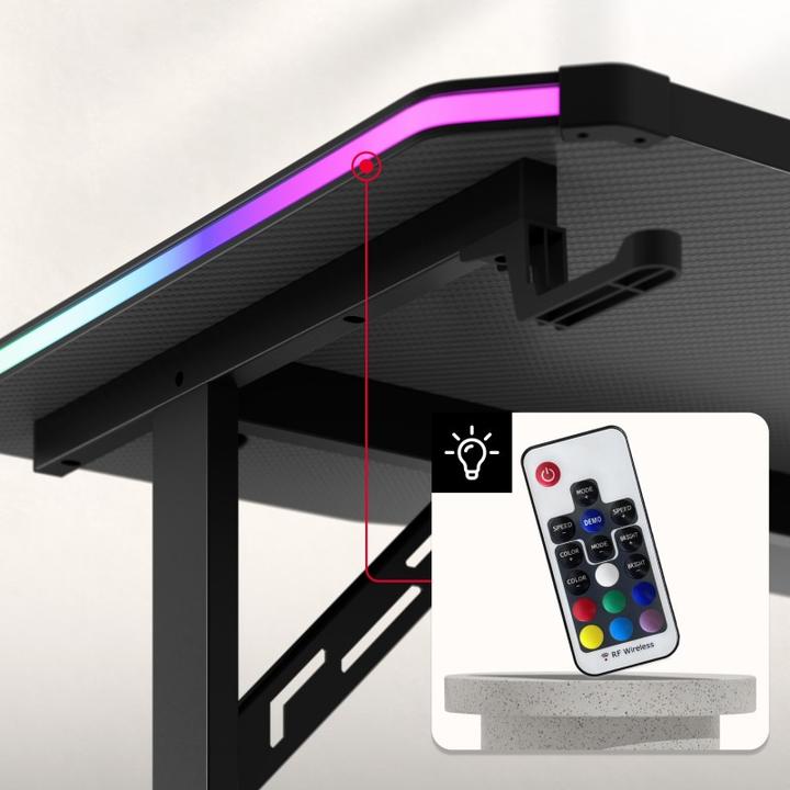 Produktbild Huzaro Biurko gamingowe Hero 3.6 RGB Black