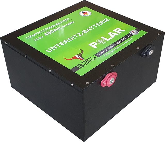 Actual product image Bulltron Under-seat battery Polar 480 Ah LiFePO4 12.8 V battery with double BMS, Bluetooth app, current bal (12.80 V, 480 Ah)