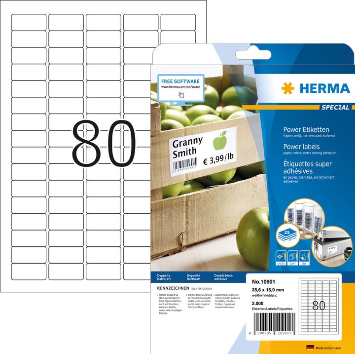 Produktbild HERMA Power Etiketten A4