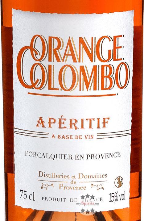 Actual product image Distilleries et Domaines de Provence Aperitif Orange Colombo (15 %, France, 1 x 75 cl, Bitter liqueurs)