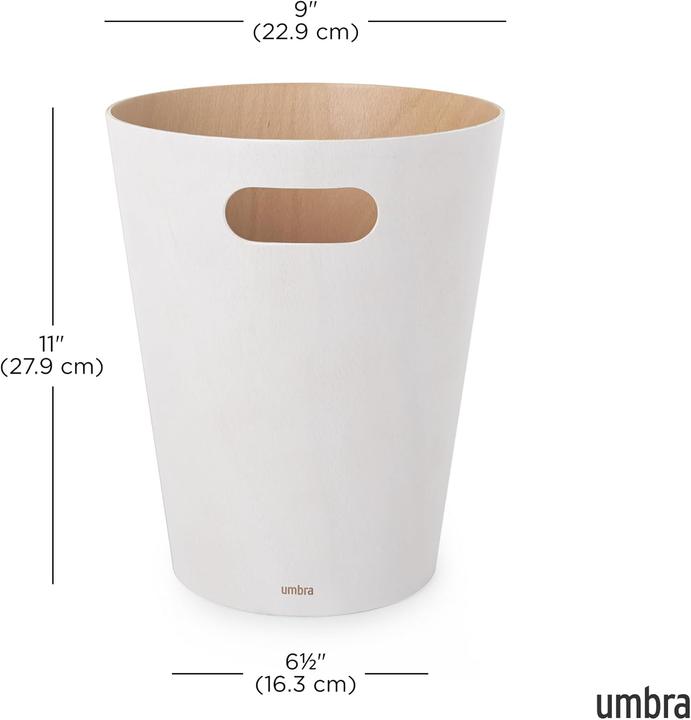 Actual product image Umbra Woodrow Abfalleimer für Büro & Zuhause (7.50 l)