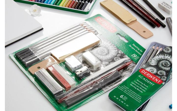 Actual product image Derwent Graphite pencil Sketching Set 6 pieces (2B, 4B, 6B, B, H, HB, 6x)