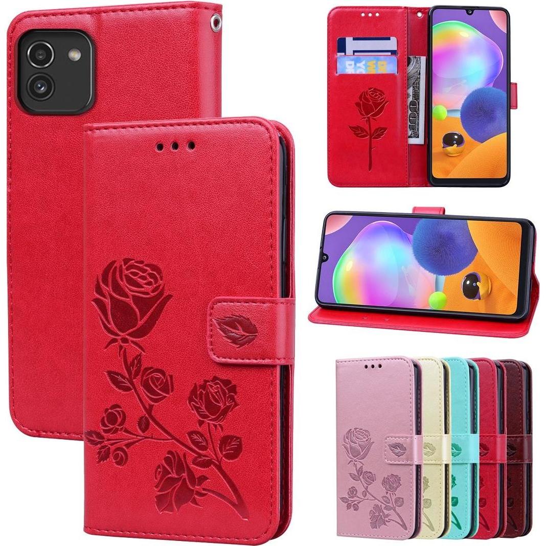 König Design Hülle Handy Schutz für Samsung Galaxy A03 Case Cover Tasche Etuis Bumper Wallet (Samsung Galaxy A03), Smart...