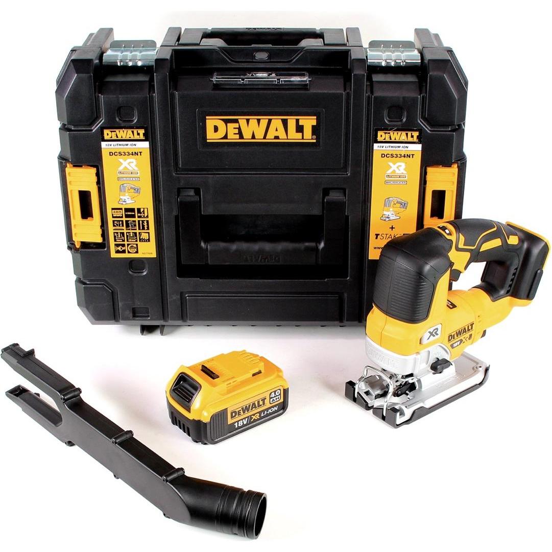 Thumbnail - DeWalt, Stichsäge, DCS 334 NT Akku Pendelhub Stichsäge 18V Brushless + 1x Akku 4,0Ah + TSTAK - ohne Ladegerät